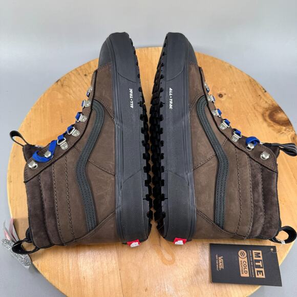 Vans Sk8-Hi DR MTE-2 Men’s Size 9.5 Shoes Brown Iguchi Leather Boots Lace Up NEW - Picture 6 of 9